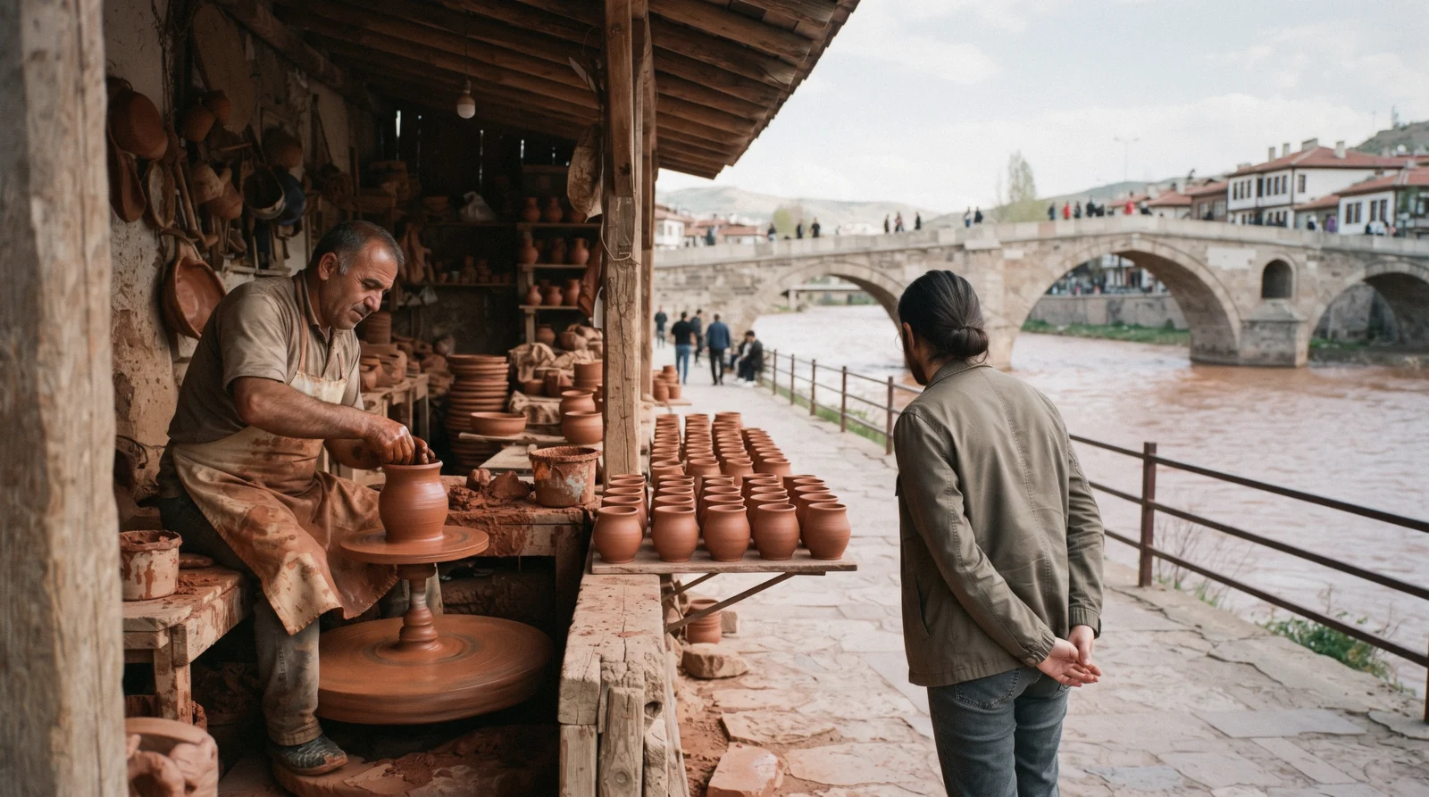 The Kızılırmak river running through Avanos, the potters town of Cappadocia