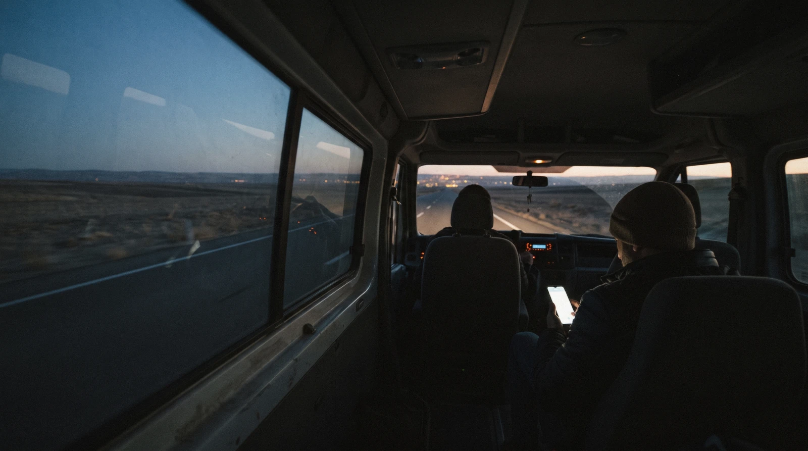 The plateau road toward Göreme with tuff ridges ahead, the last stretch of getting to Cappadocia