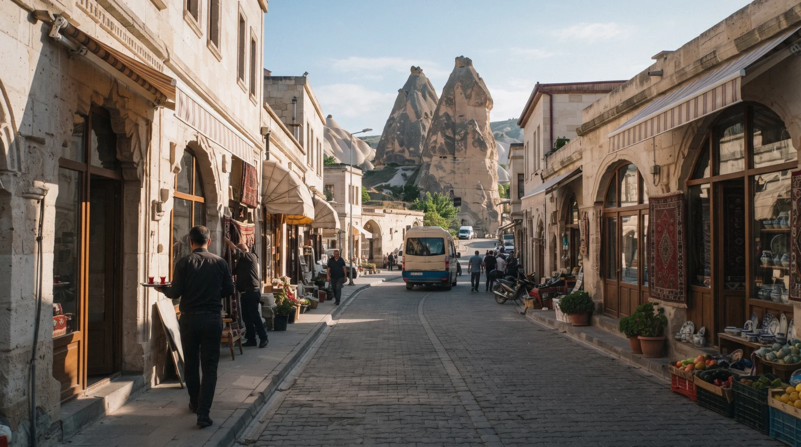 Balloons over the fairy chimneys above Göreme at dawn, covering the best things to do in Göreme
