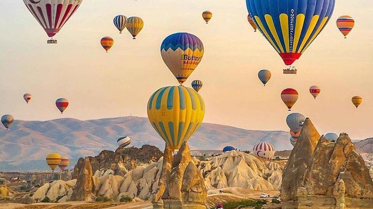 Cappadocia balloon view on a two-day guided trip from Istanbul