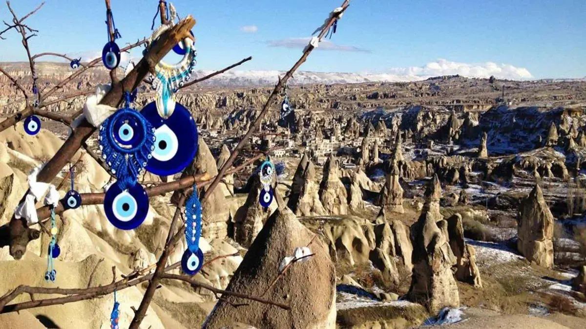 Ihlara Valley green tour group walking the Melendiz river gorge in Cappadocia